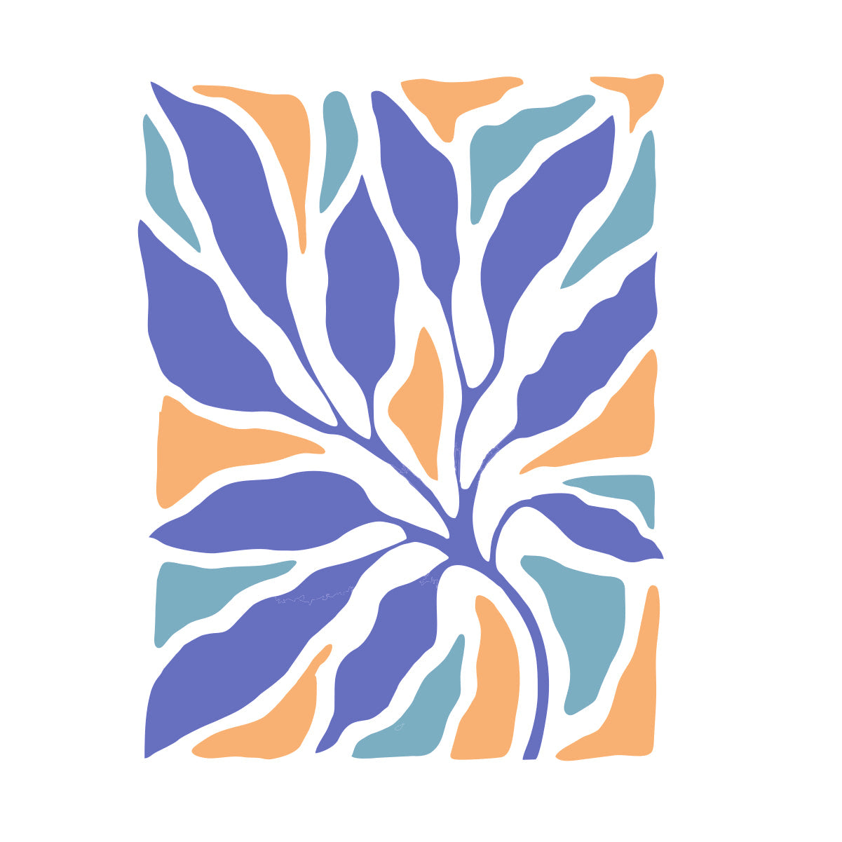 Vit UNISEX T-shirt "Blå"