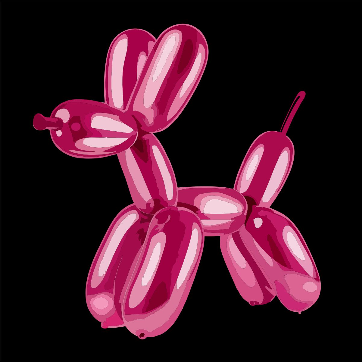 Svart UNISEX tröja “Aufgeblasener Hund”