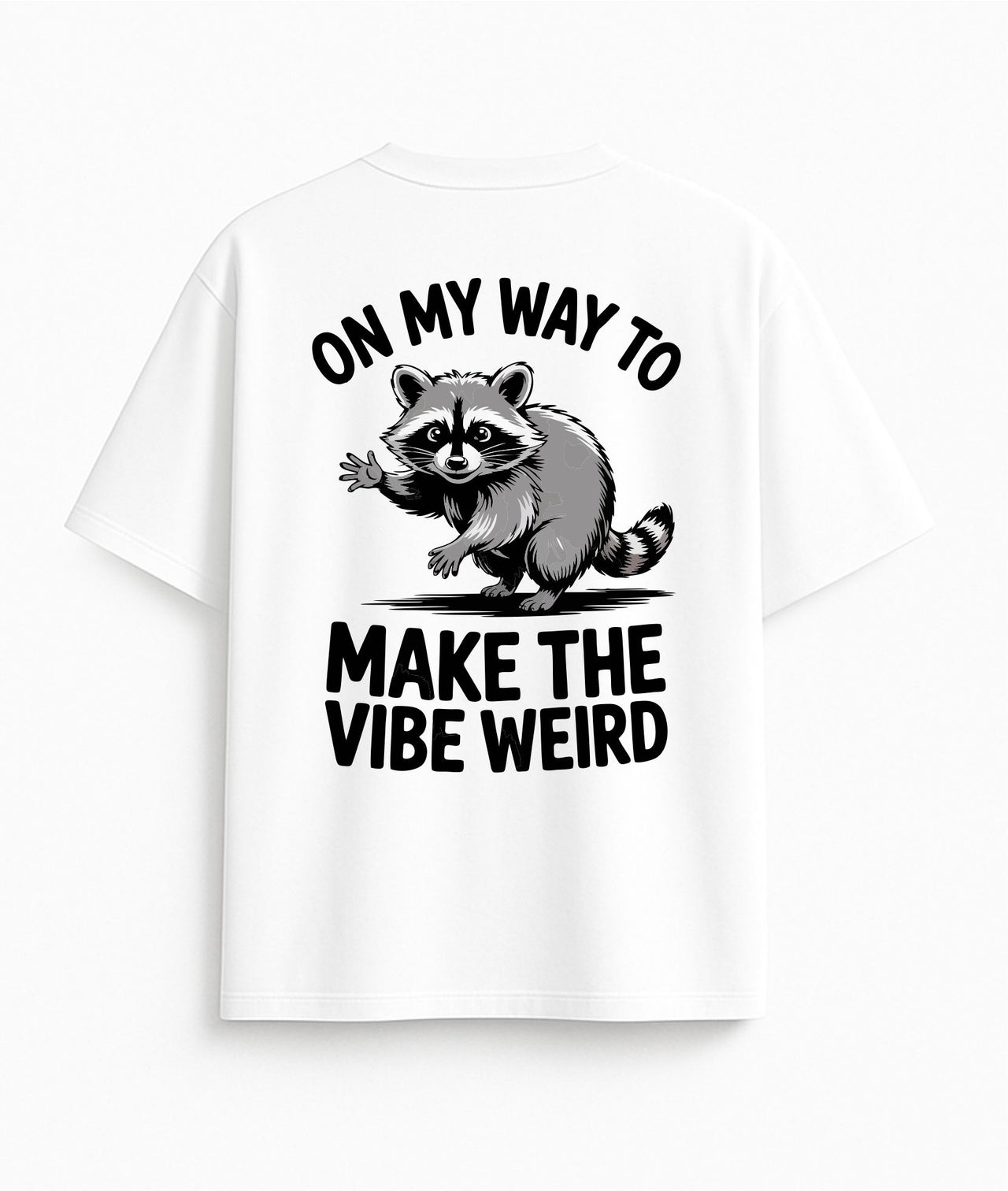 Oversized white T-shirt "On my way"