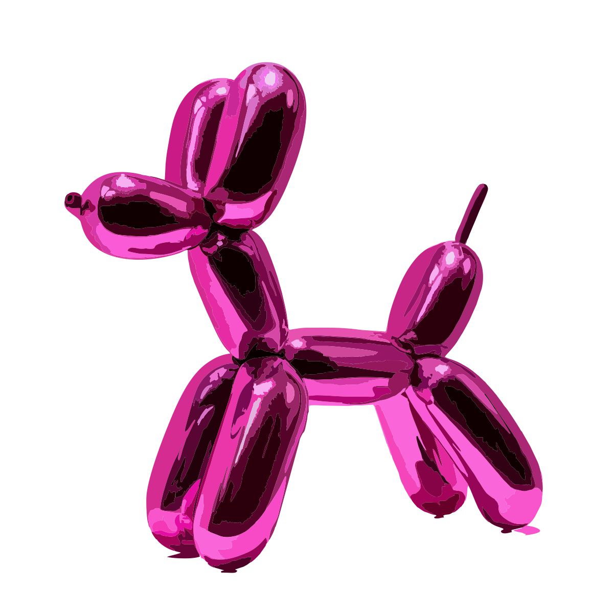 Vit UNISEX T-shirt “Metallischer Hund”