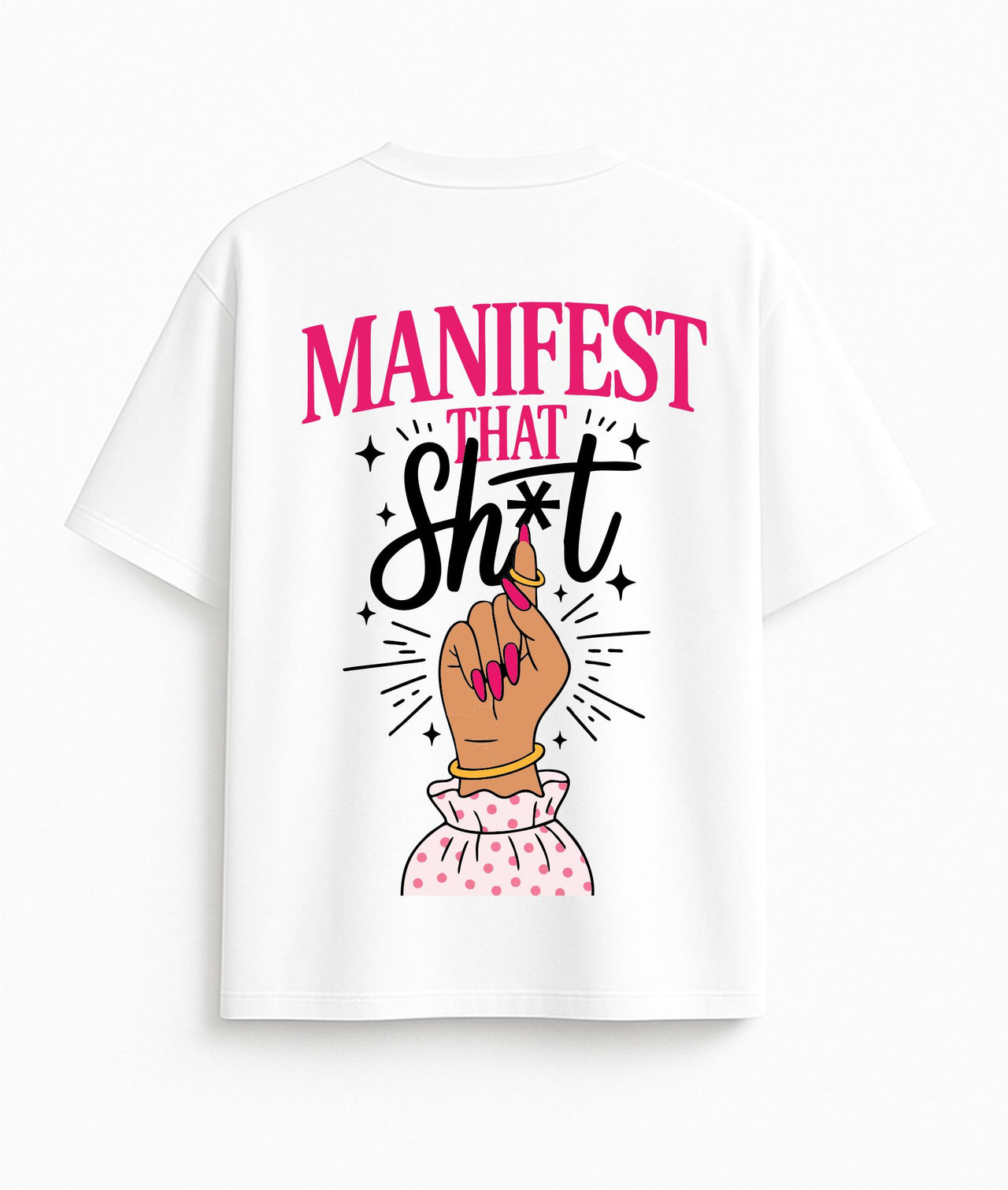 Oversized white T-shirt "Manifest"