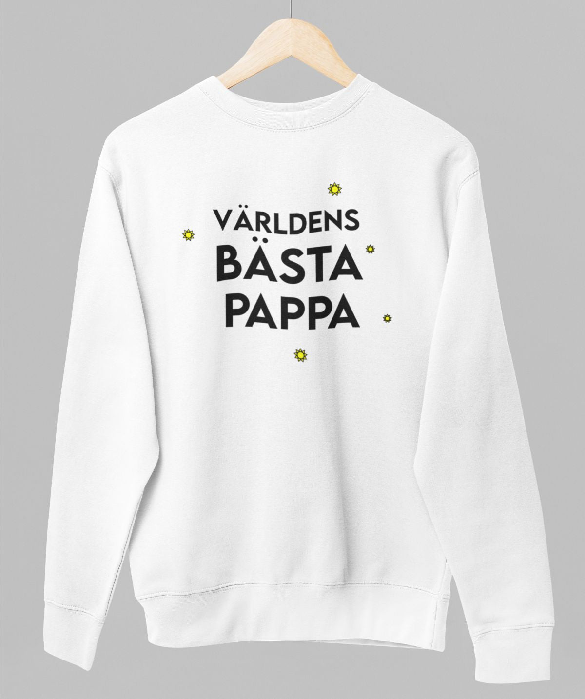Vit UNISEX tröja “Världens bästa pappa”