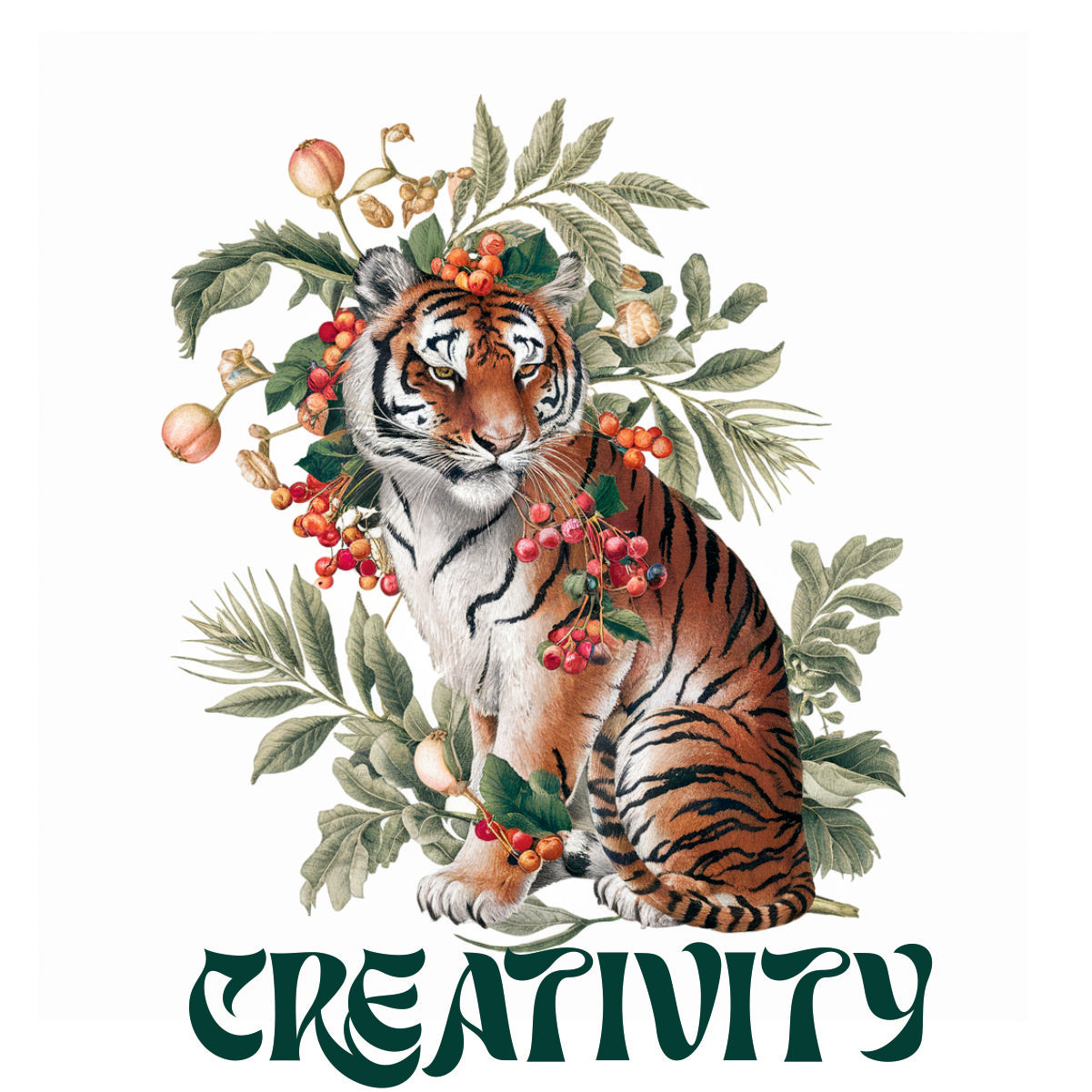 Vit UNISEX T-shirt med ryggtryck “Creativity”