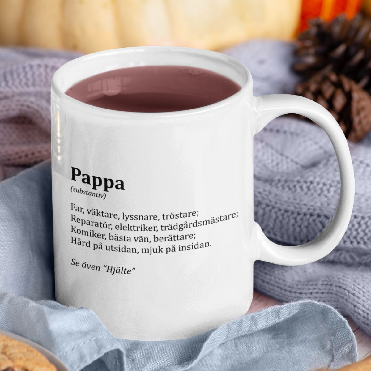 Mugg "Pappabeskrivning"