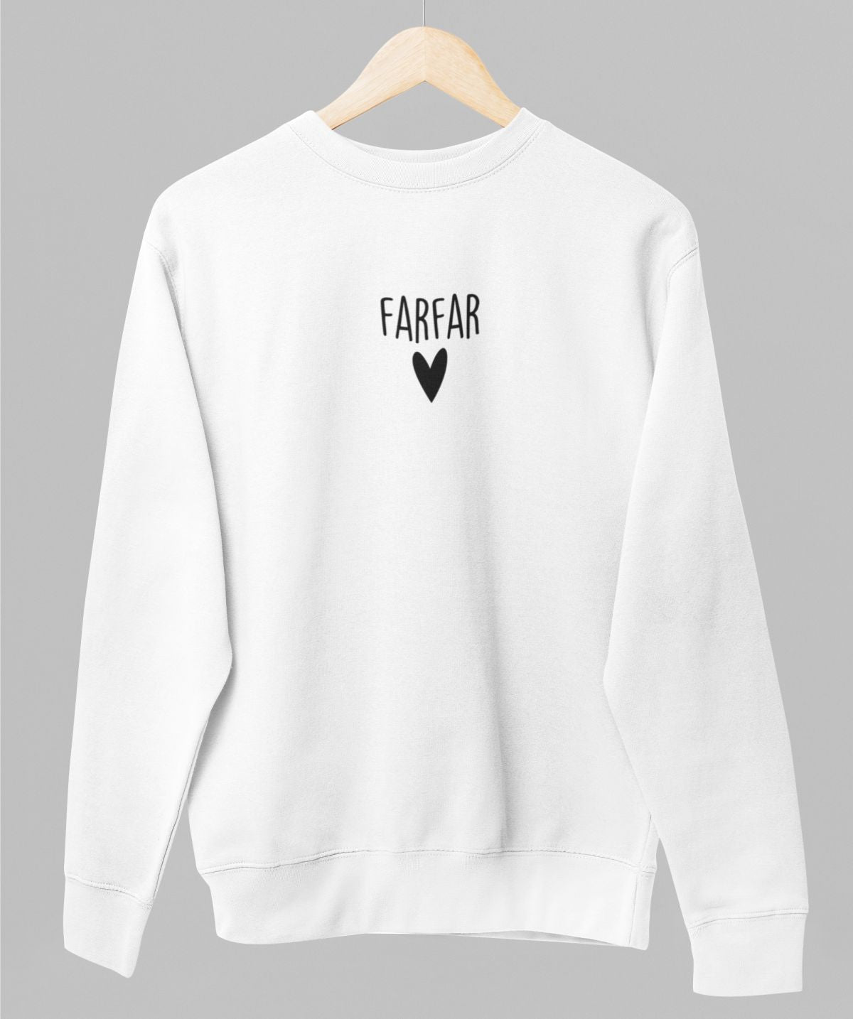 Vit UNISEX tröja “Farfar”