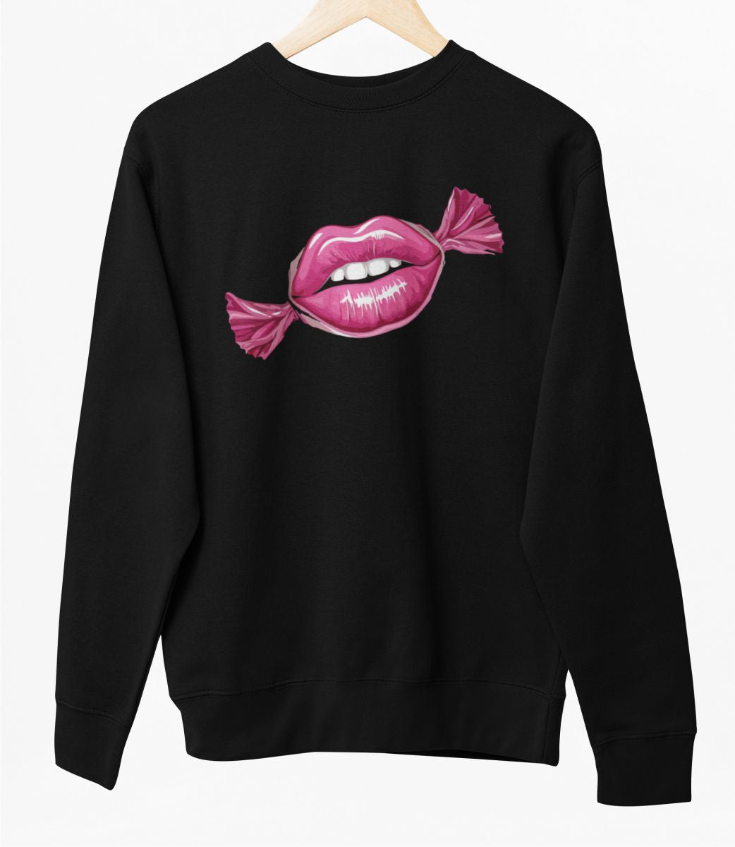 Svart UNISEX tröja “Kuss wie Bonbon”