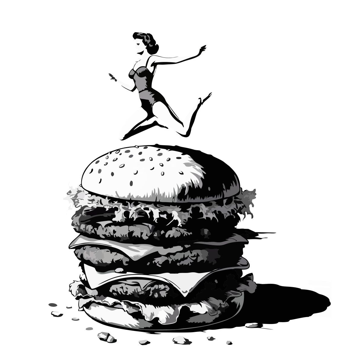 Vit UNISEX T-shirt “Sprung”