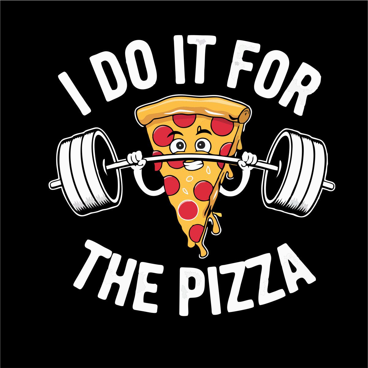 Svart UNISEX T-shirt “Do it for pizza”
