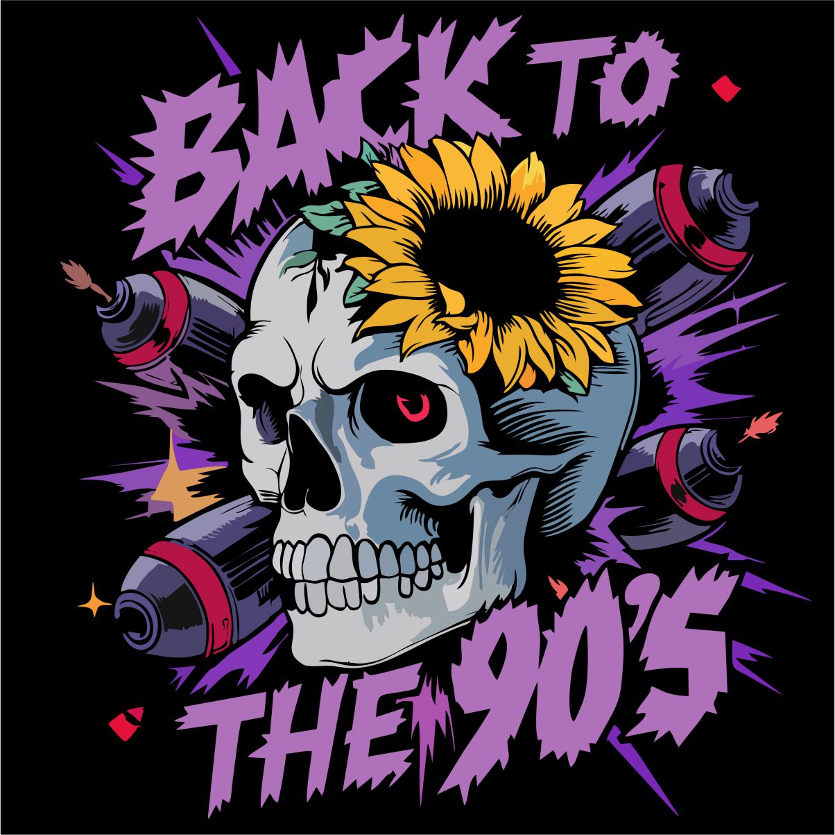 Svart UNISEX T-shirt ”Back to the 90's”