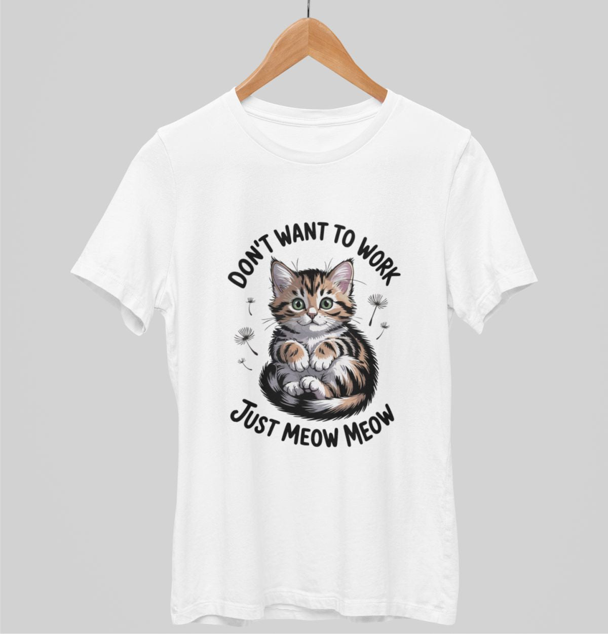 Vit UNISEX T-shirt Just Meow Meow
