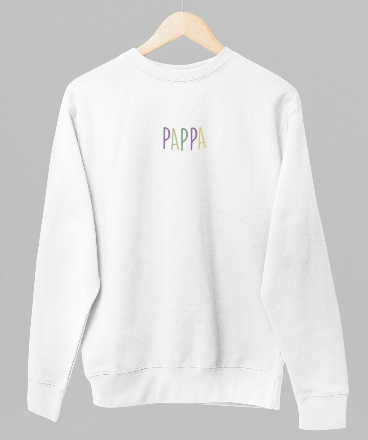 Vit UNISEX tröja “Färgglad pappa”