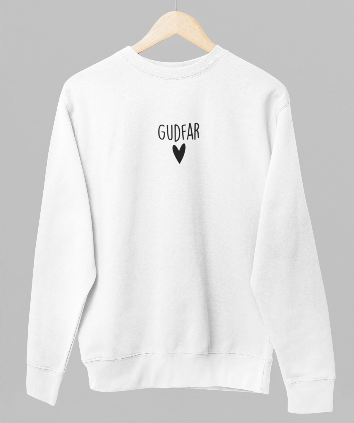 Vit UNISEX tröja “Gudfar”