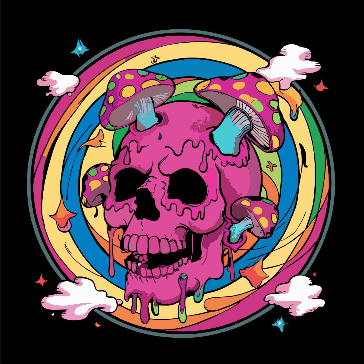 Svart UNISEX tröja “Rosa Himmel”