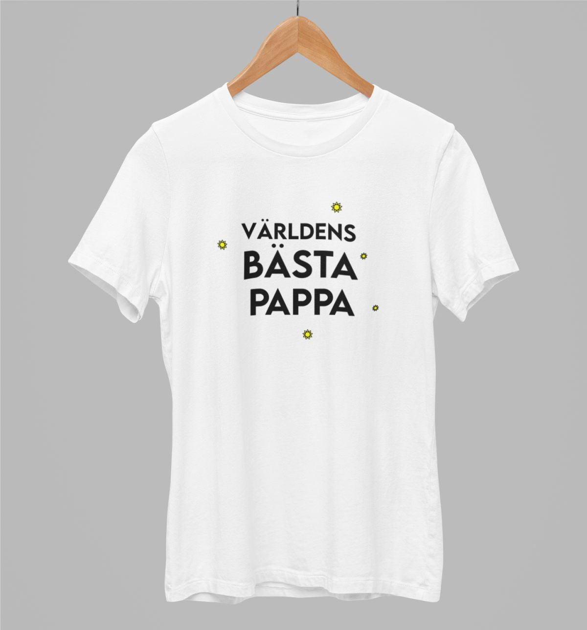 Vit UNISEX T-shirt “Världens bästa pappa”