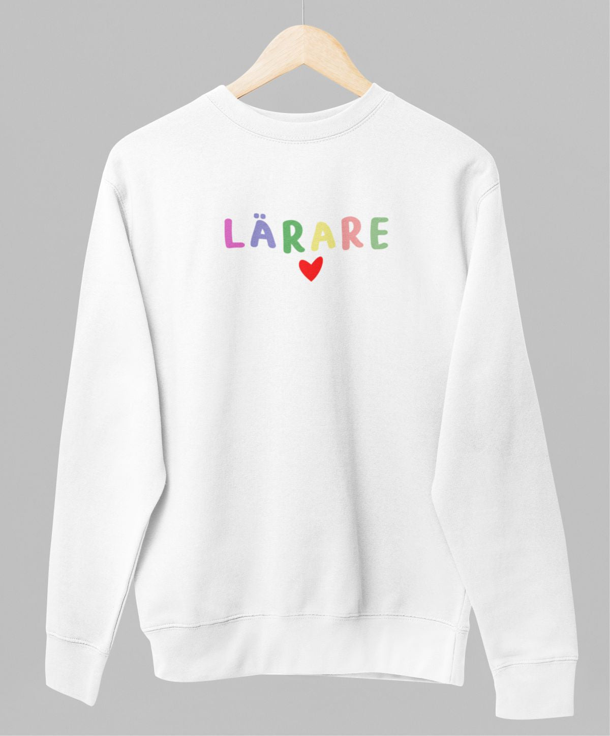 Vit UNISEX tröja “Lärare”