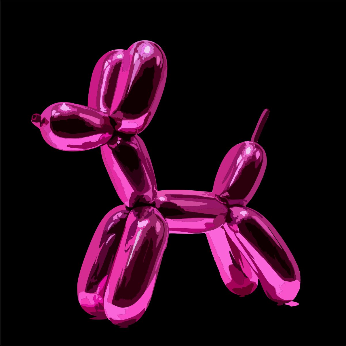 Svart UNISEX tröja “Metallischer Hund”