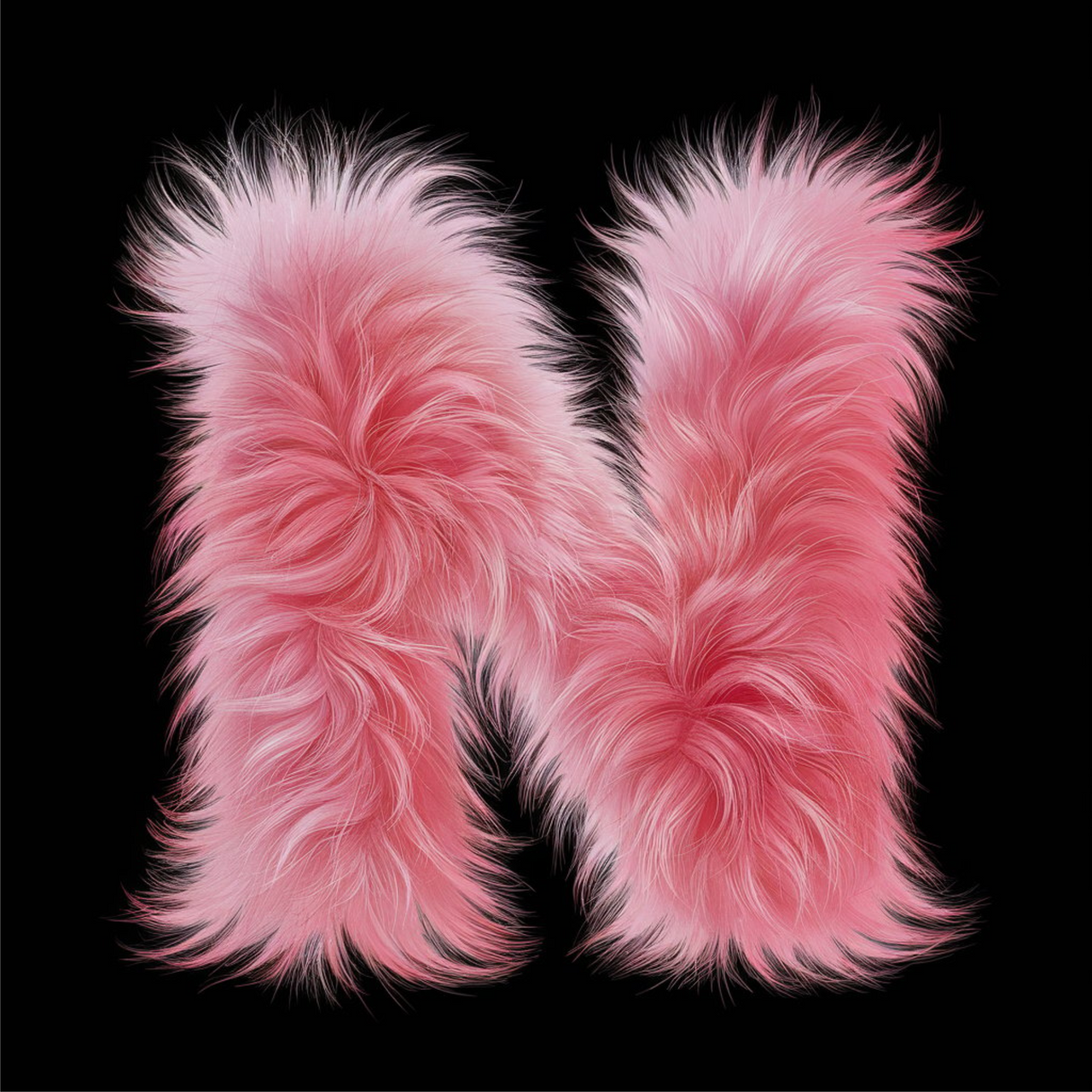 Svart UNISEX T-shirt “N Buchstabe”