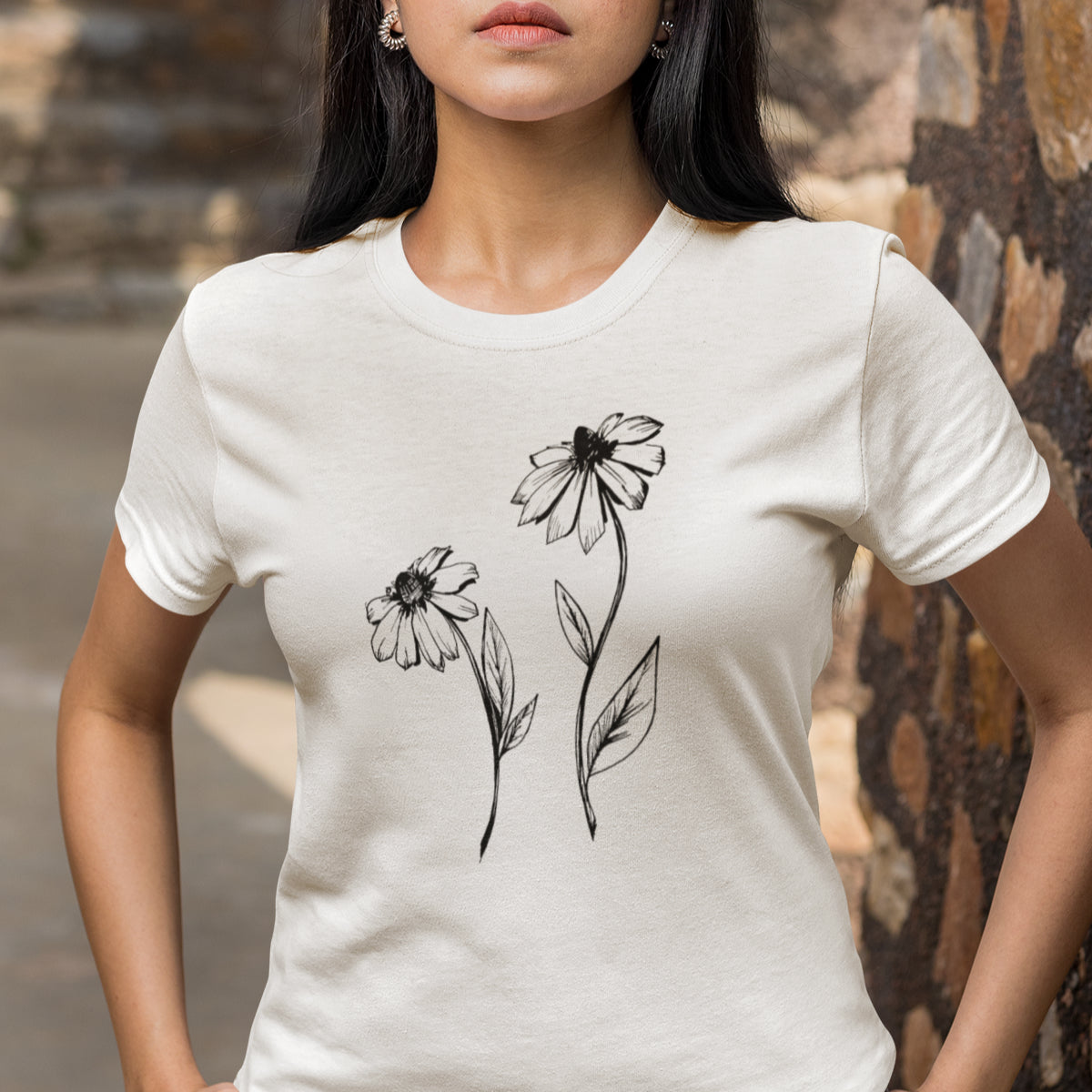 Weißes T-Shirt „Astern“