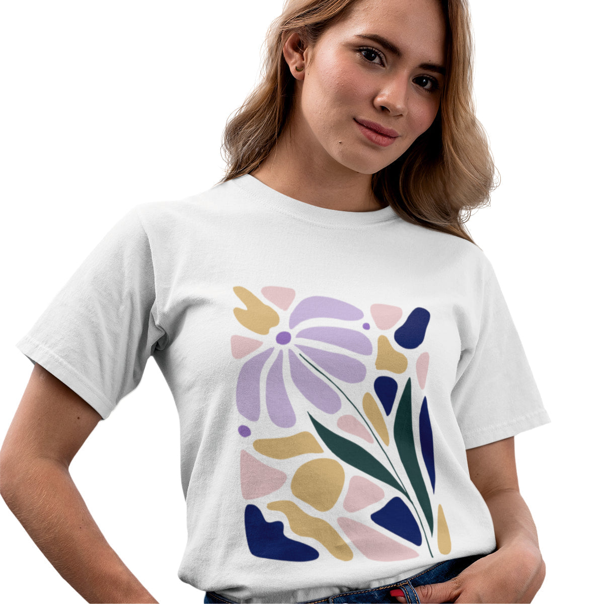 Vit UNISEX T-shirt "Lila"