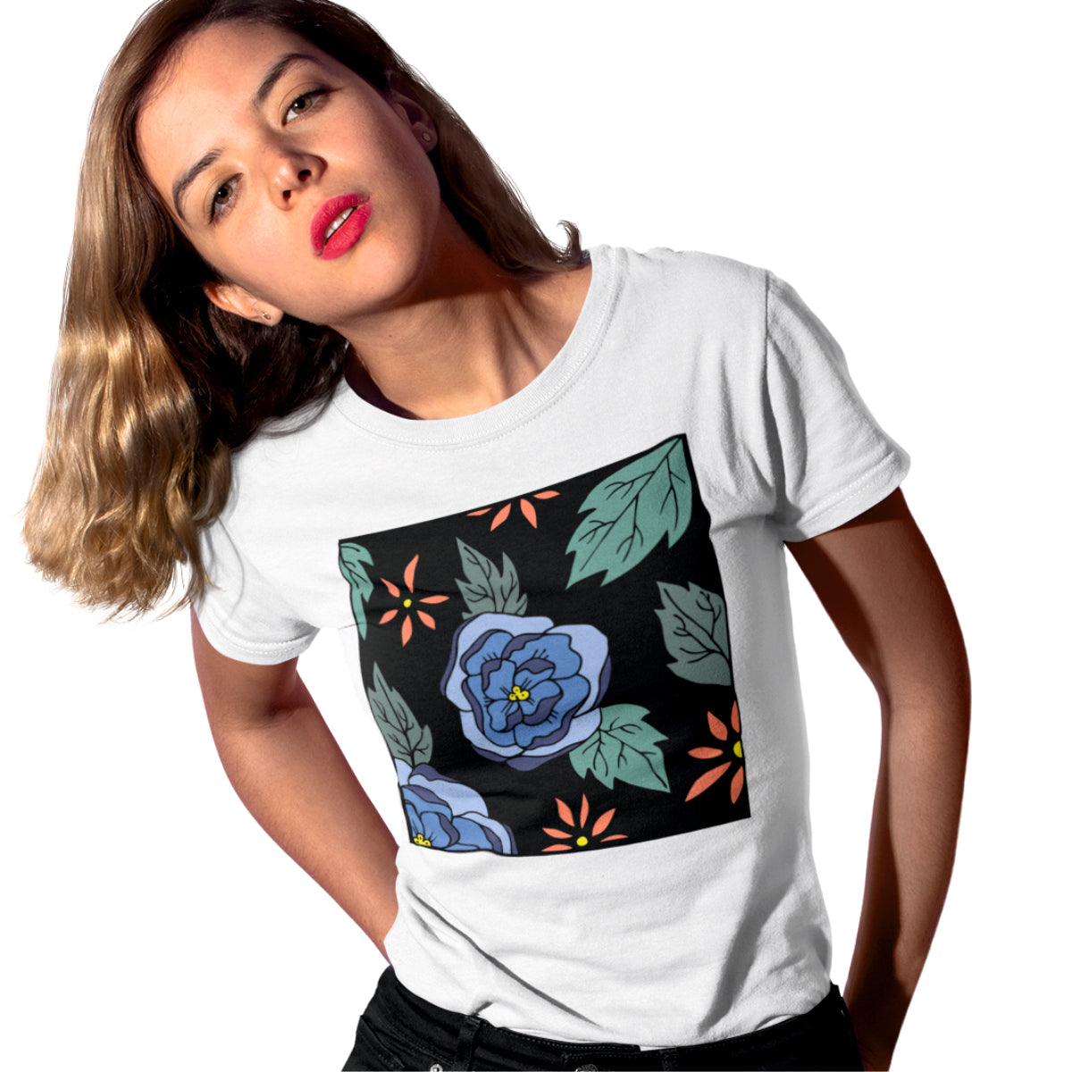 Vit UNISEX T-shirt "Svart"