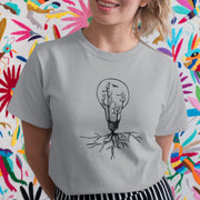 Grau meliertes T-Shirt Glühbirne