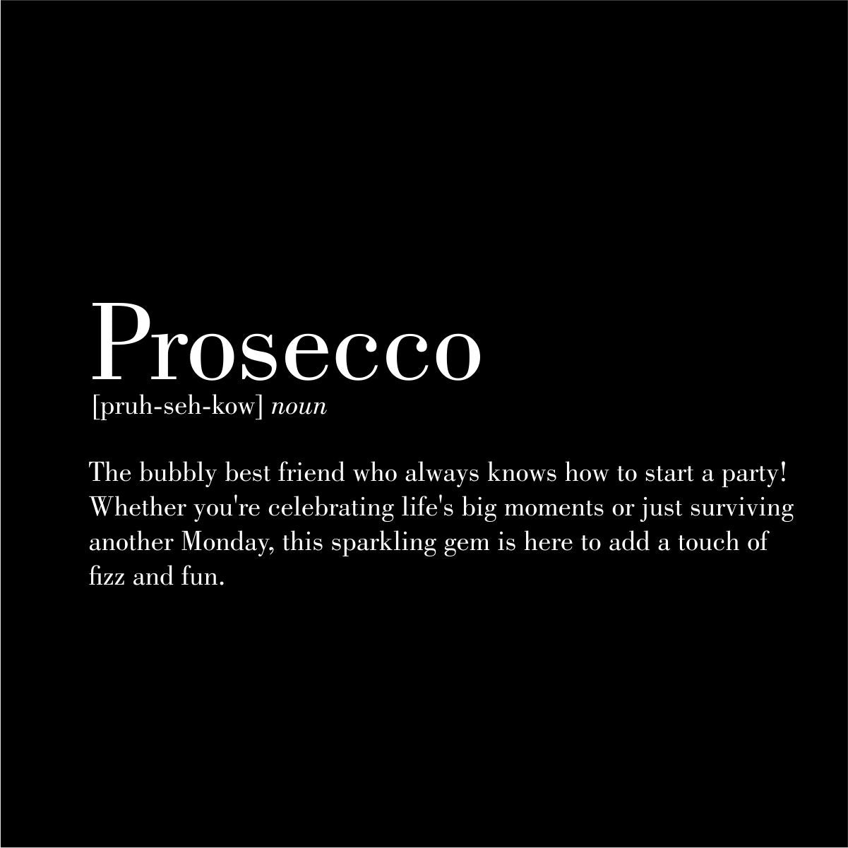 Svart UNISEX T-shirt “Prosecco”