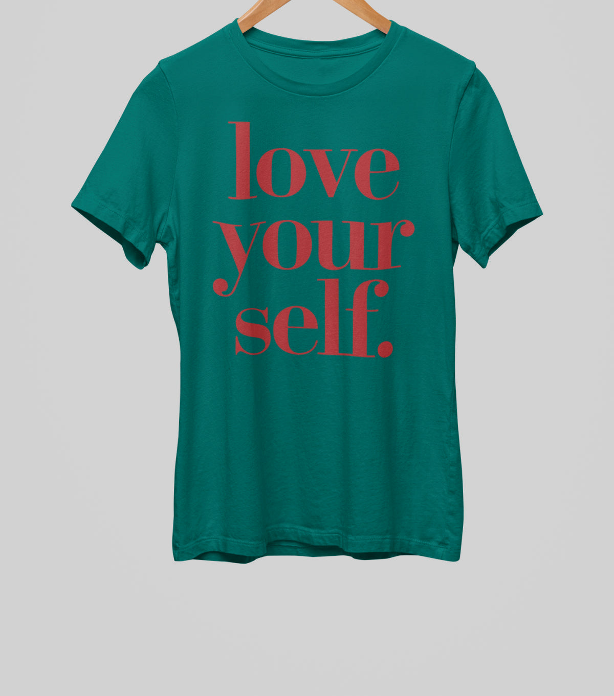Smaragdgrön UNISEX T-shirt “LOVE YOURSELF”