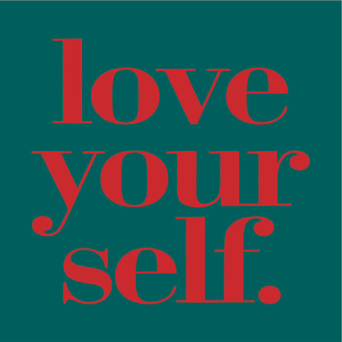 Smaragdgrön UNISEX T-shirt “LOVE YOURSELF”