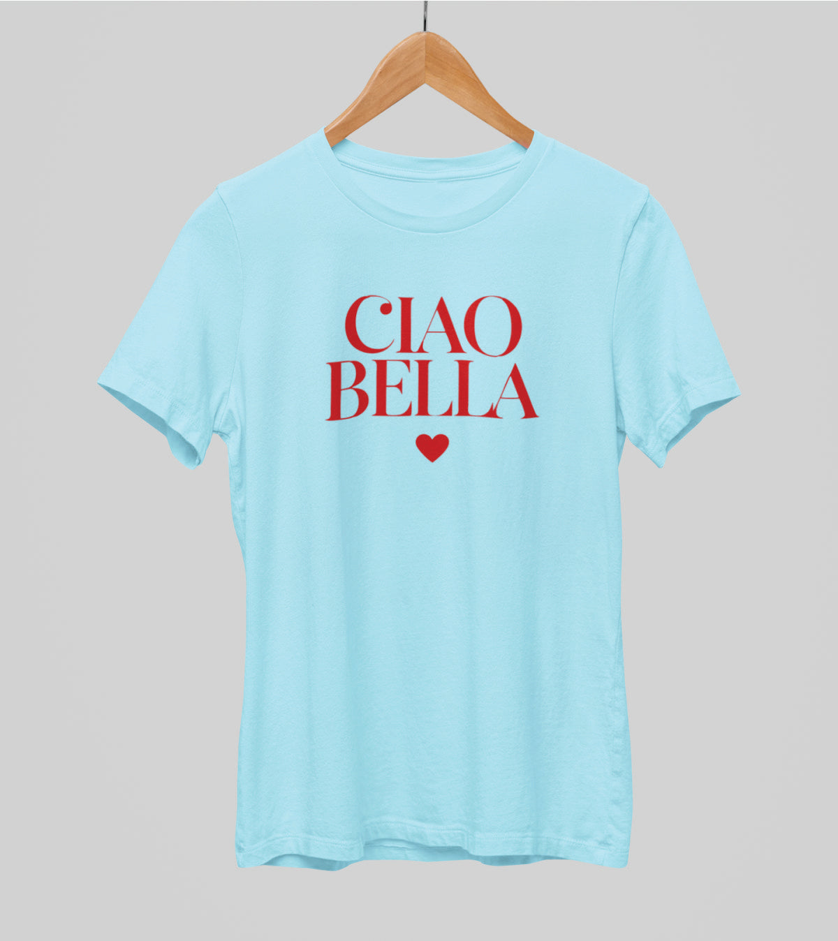 Ljusblå UNISEX T-shirt “CIAO BELLA” 225